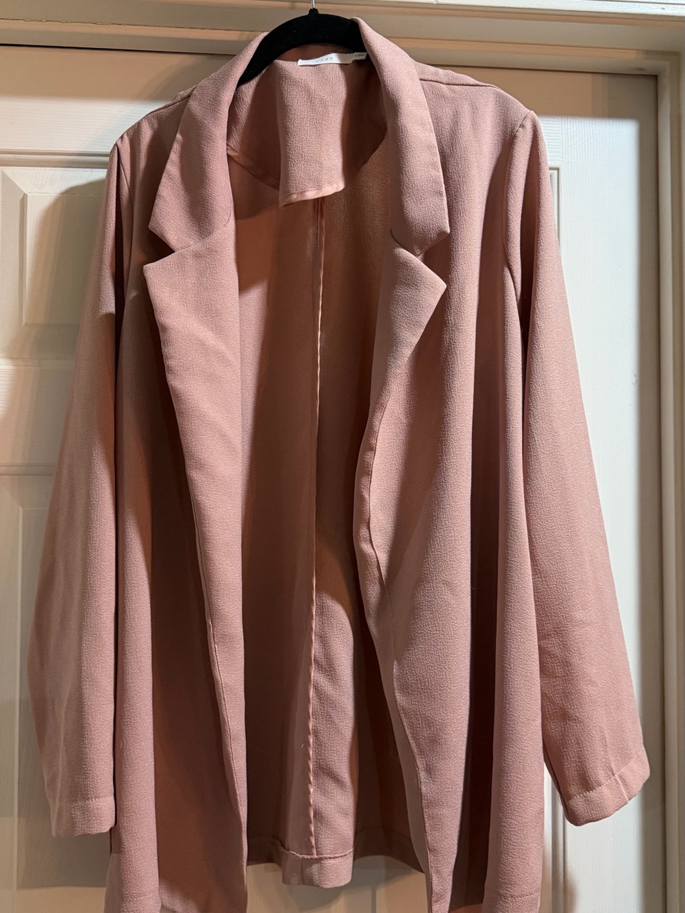 Lush Dusty Rose Open Blazer Jacket